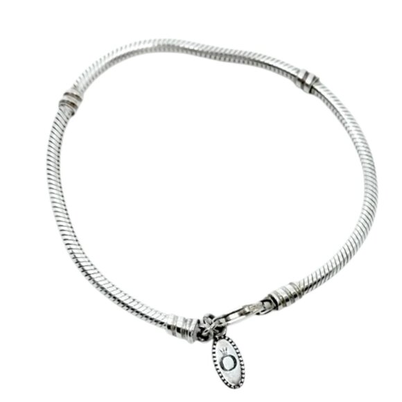 PANDORA~Moments~ALE 925 Sterling Silver Lobster Clasp Snake Charm Bracelet 8.3" - Picture 1 of 5